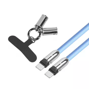 2in1 USB-C kaabel 1m sinine