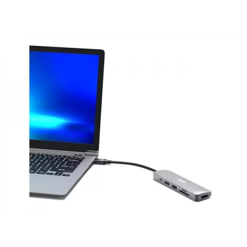 Liidesejaotur Port Designs 900162 USB USB-C — USB USB-C väljund, 3840x2160@60Hz, 20V/5A sisend, 117×34×13 mm, hõbedane