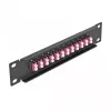 Fiiberoptiline patch-paneel DeLOCK 10 tolli 12 porti LC Duplex lilla 1U must