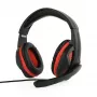 Juhtmega mänguri peakomplekt GEMBIRD GHS-03 — 20–20000 Hz, 2 m kaabel, 250 g, must/punane