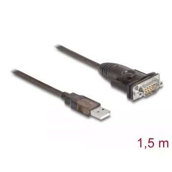 DeLOCK adapter USB 2.0 Type-A RS-232 seerialiidesele D-Sub 9 pin isane 1.5 m