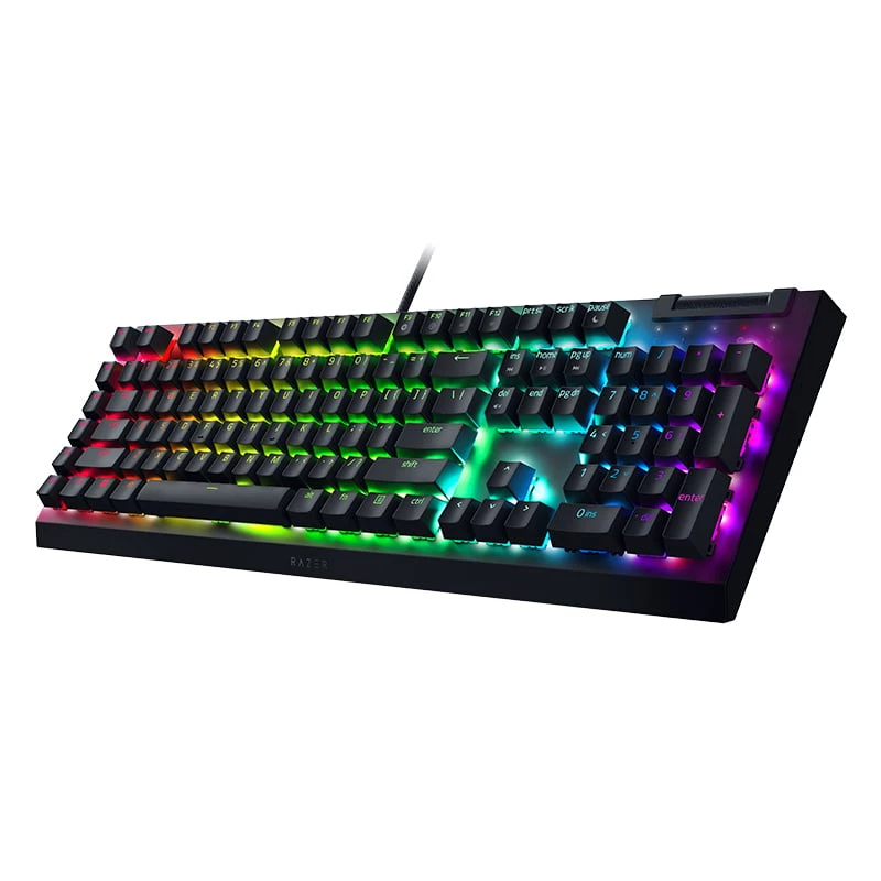 Razer BlackWidow V4 X mehaaniline mänguklaviatuur, Yellow Switch, USA paigutus, juhtmega, must
