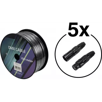 DMX-kaablikomplekt EUROLITE 20000429 — 2×0,22 mm² juhtmed, 100 m rull