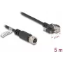 DeLOCK M12 võrgukaabel D-koodiga 4 kontaktiga emane RJ45 pistikule Cat5e 5 m Must