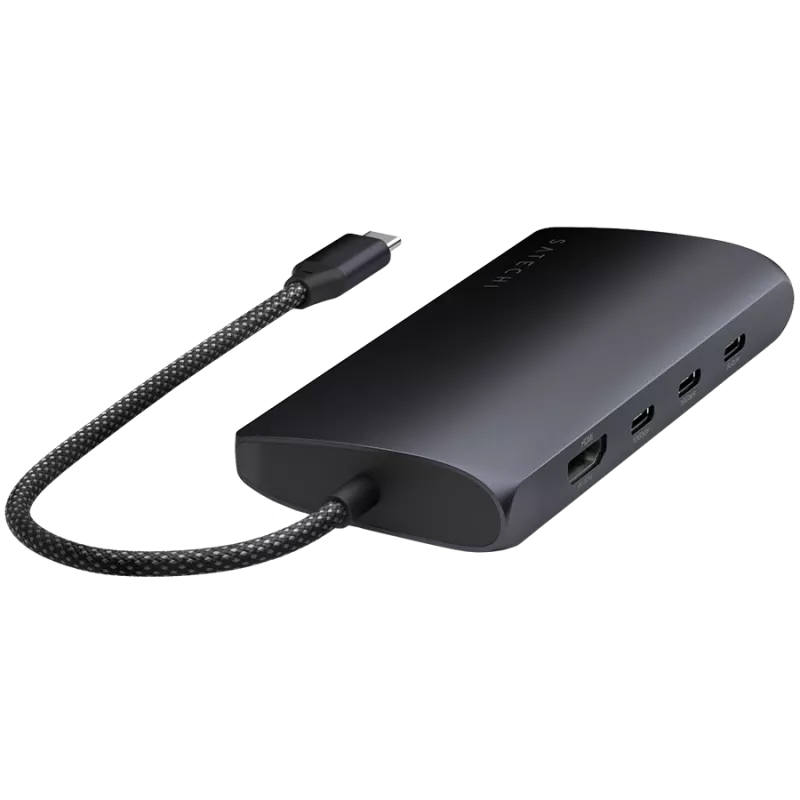 Satechi USB-C mitmepordiadapter ST-P8KED — 6 porti, toetab 8K resolutsiooni