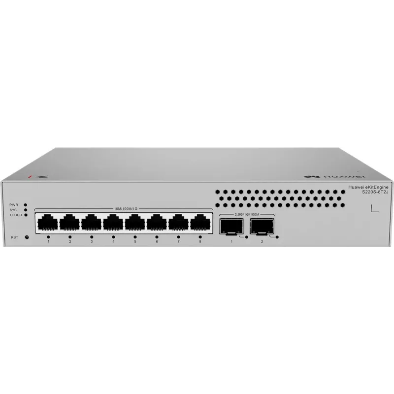 Hallatav lüliti HUAWEI S220S-8T2J L2 Gigabit Ethernet 8 porti 1U hall
