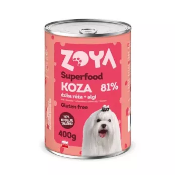 Märg koeratoit ZOYA Superfood Kits 400 g — täisväärtuslik märgtoit täiskasvanud koertele kitsega, 400 g purk
