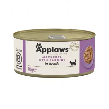 APPLAWS makrell sardiiniga puljongis - märg kassitoit - 70g
