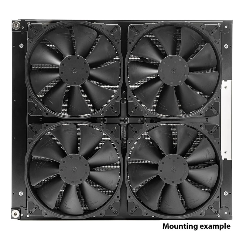 Radiaatori jaotur Watercool MO-RA X-Splitter Noctua NF-A20 ventilaatoritele