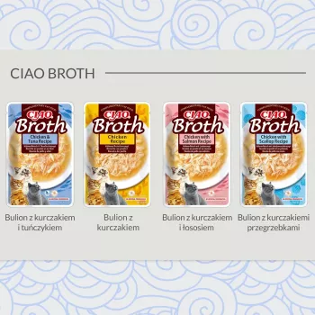Märg kassimaius INABA Ciao Broth Chicken 40 g kotike — lihane vedelik, teraviljavaba, gluteeni- ja sojavaba
