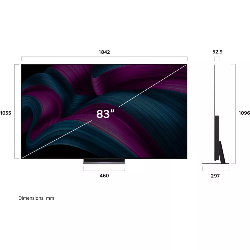 LG OLED evo AI OLED83C5ELA 2.11 m (83-tolline) 4K Ultra HD nutiteler Wi-Fi Must