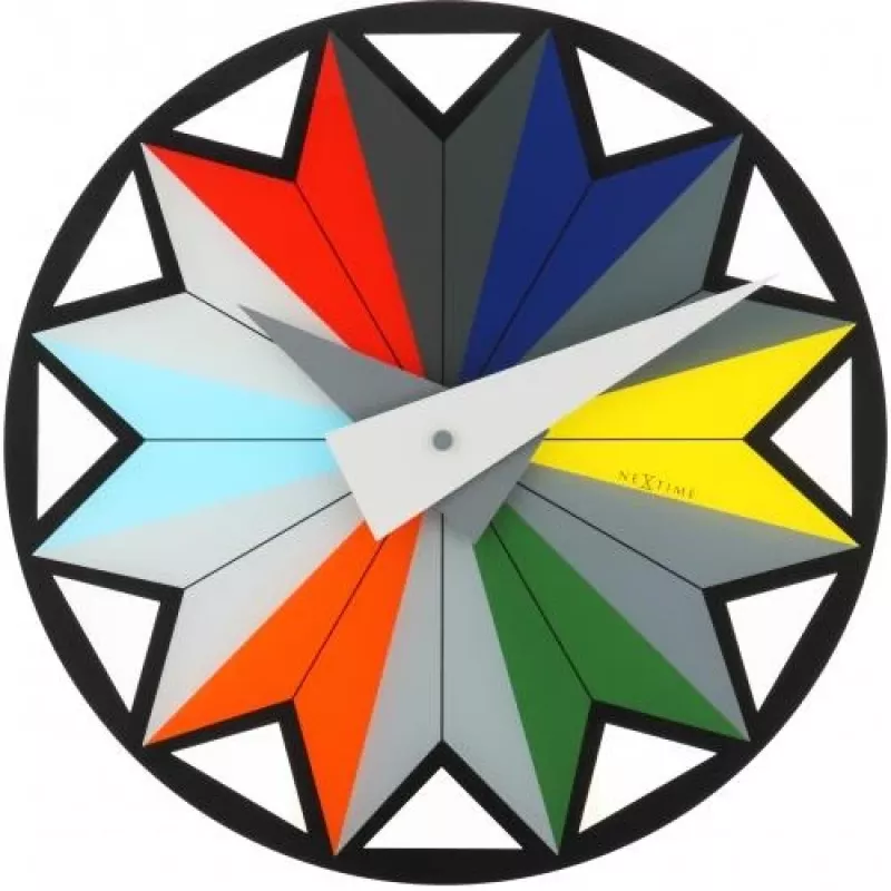 NeXtime klok 8163 Circus, Ø43 cm, seinakell, must/mitmevärviline
