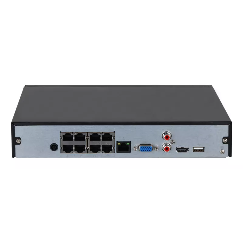 Võrgusalvesti DAHUA Lite NVR2108HS-8P-4KS3 — 8 kanalit, max 4K, SATA HDD, 1U, PoE
