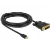 Videokaabli adapter DeLOCK 83990 Mini DisplayPort DVI-D-le 3m