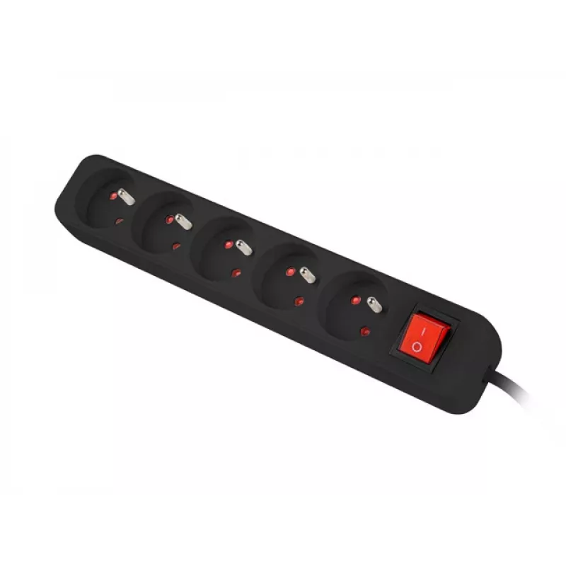 Pikendusjuhe Lanberg PS1-05E-0300-BK 3 m 5 pistikupesa Siseruumides Valge