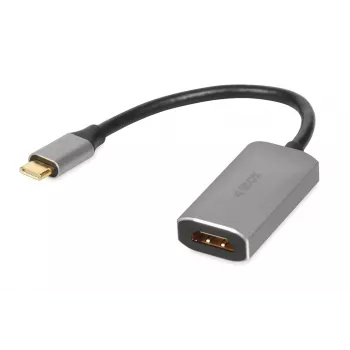 IBOX USB-C–HDMI-adapterkaabel, mudel IACFAK, USB-C (isane) HDMI-le (emane), 4K 60 Hz, sirged pistikud, hõbedane