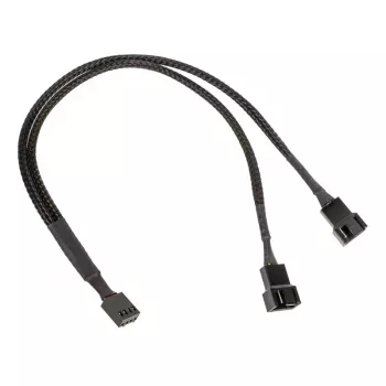 Kolink PWM-i ventilaatori jaoturkaabel 1-kahele, 35 cm punutud must, mudel PGW-AC-KOL-111