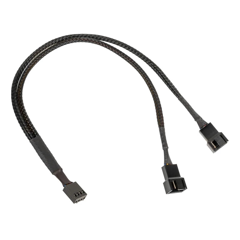 Kolink PWM-i ventilaatori jaoturkaabel 1-kahele, 35 cm punutud must, mudel PGW-AC-KOL-111