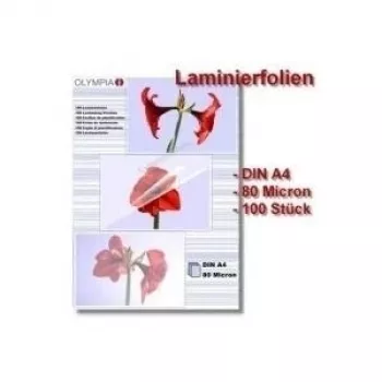 Lamineerimiskile Olympia 1x100 DIN A4 80 mikronit