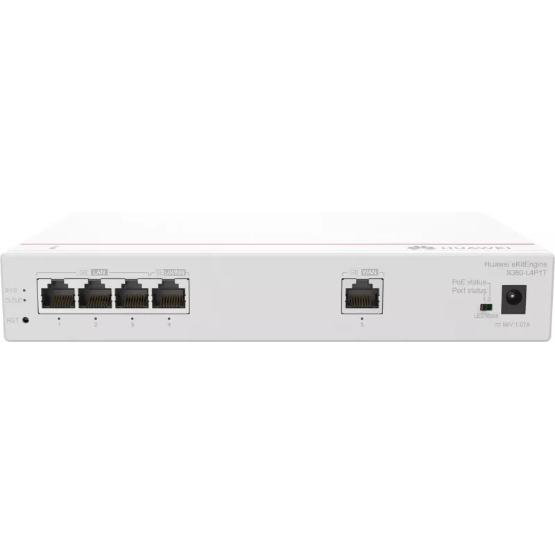 Huawei S380-L4P1T mitme teenuse ruuter, 1x WAN, 4x POE LAN 1x WAN, 4x POE LAN
