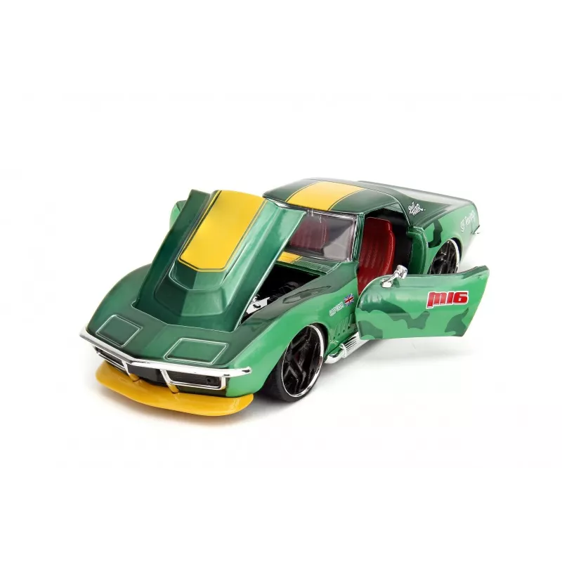 Car Jada Toys Street Fighter 1969 Chevrolet 1:24 Metallist Roheline