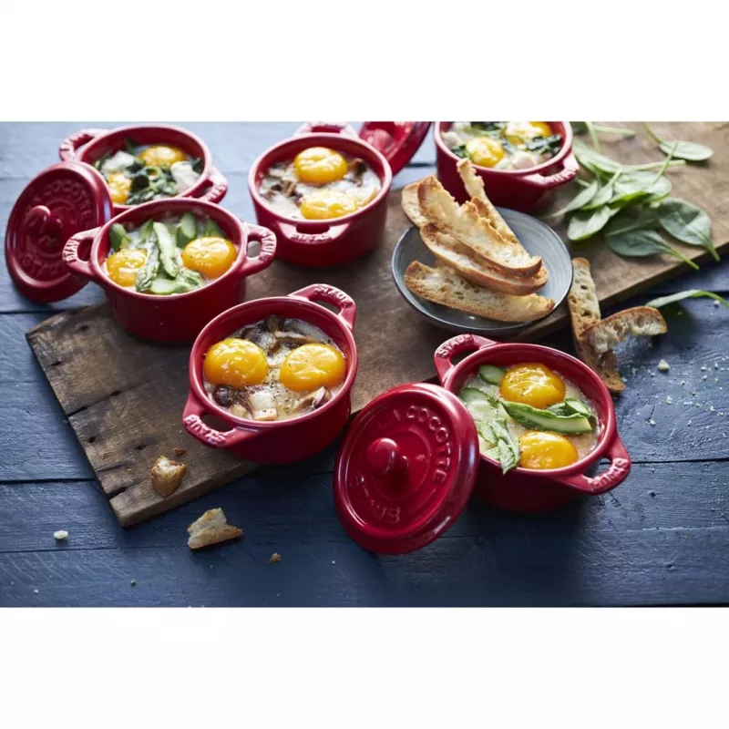 Staub Mini Cocotte Round, 4 tk - 200 ml, punane