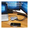 Eaton Tripp Lite USB-C dokk, kahe ekraaniga - 4K 60 Hz HDMI, USB 3.2 Gen 1, USB-A jaotur, GbE, mälukaart, 100W PD laadimine, hall - dokkimisjaam - USB-C - 2 x HDMI - 1GbE (U442-DOCK)