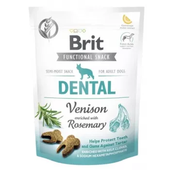 Koerte hambahooldusmaitsused Brit Functional Snack Dental Venison 150 g — teraviljavaba, hüpoallergeenne, valk 26%