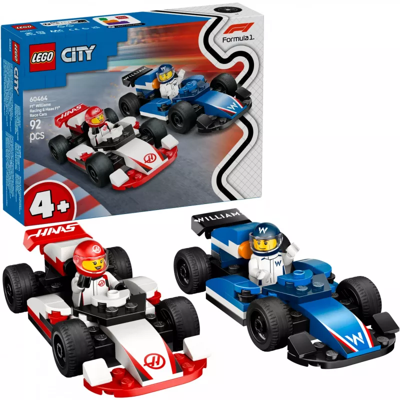 LEGO CITY 60464 F1 - Williams Racing & Haas F1 võidusõiduautod