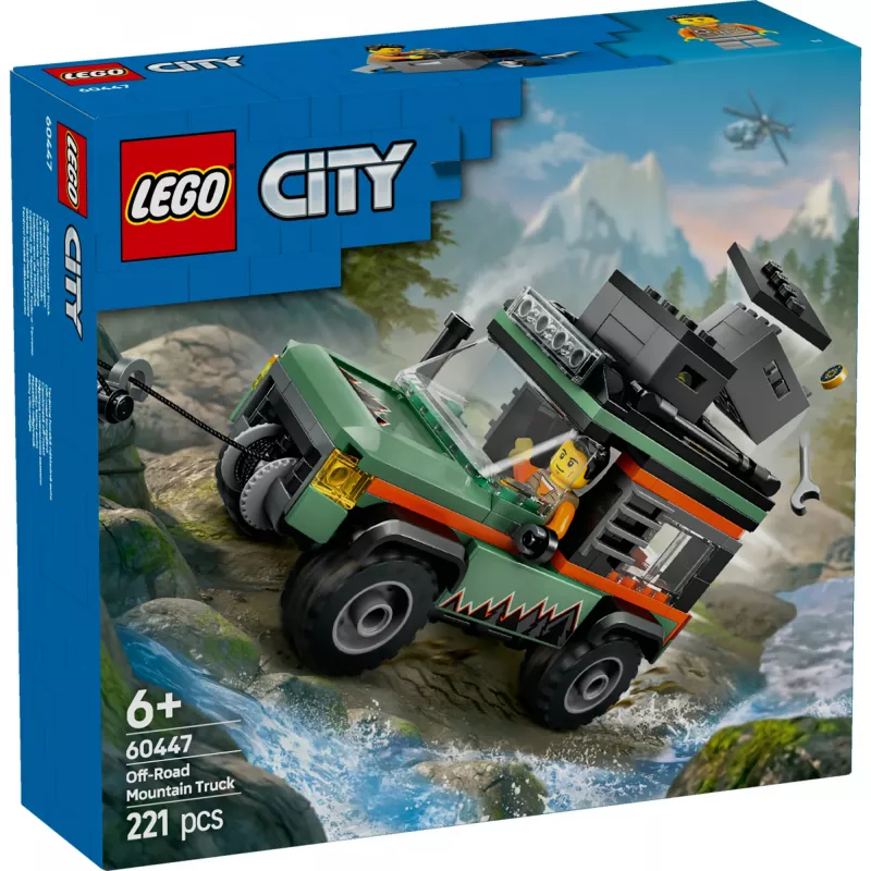 LEGO City maastikuauto SUV 4x4 ehituskomplekt 60447 — 221 klotsi, 1 minifiguur, vanusele 6+