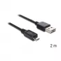 USB-kaabel DeLOCK EASY-USB 2.0-A Micro-B 2 m