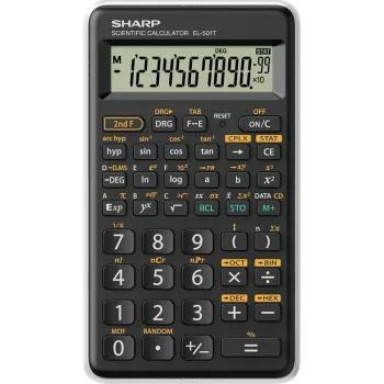 Sharp EL-501T kalkulaator Taskuteaduslik Must, Valge