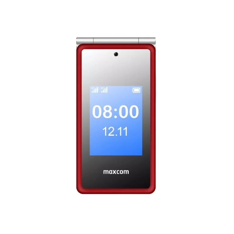Tava-telefon MAXCOM MaxCom Comfort MM835 klapp, kahe SIM-kaardi tugi, 3,5-tolline (8,89 cm) 320×480, 1400 mAh, punane