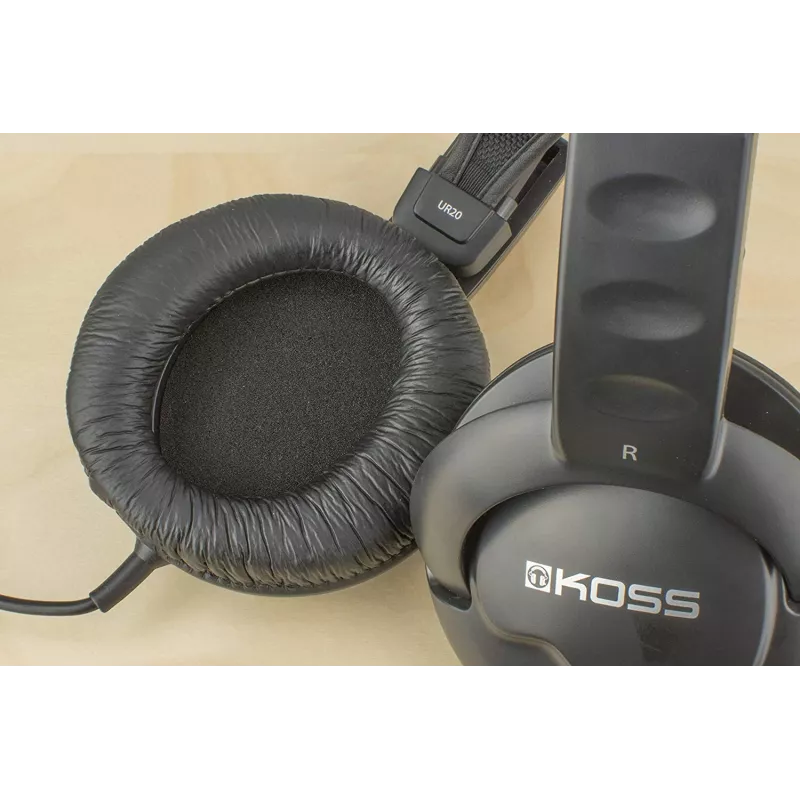 Koss | UR20 | DJ-stiilis kõrvaklapid | Juhtmega | Kõrva peal | Mürasummutus | Must
