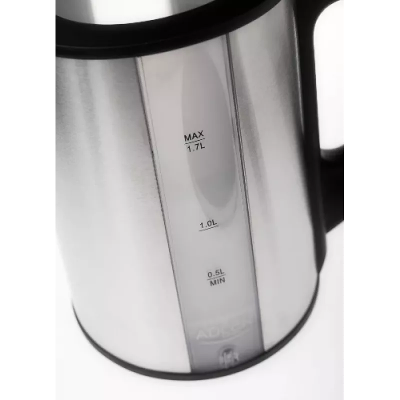 Adler AD 1216 elektriline veekeetja 1,7 L Must, Hõbe 2200 W