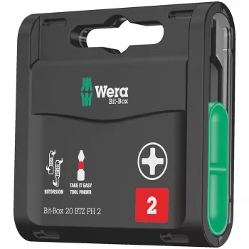 Kruvikeeramisotsakute komplekt Wera Bit-Box 20 BTZ PH