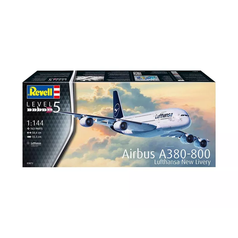 Kokkupandud mudel Revell Airbus A380-800 Lufthansa New Livery