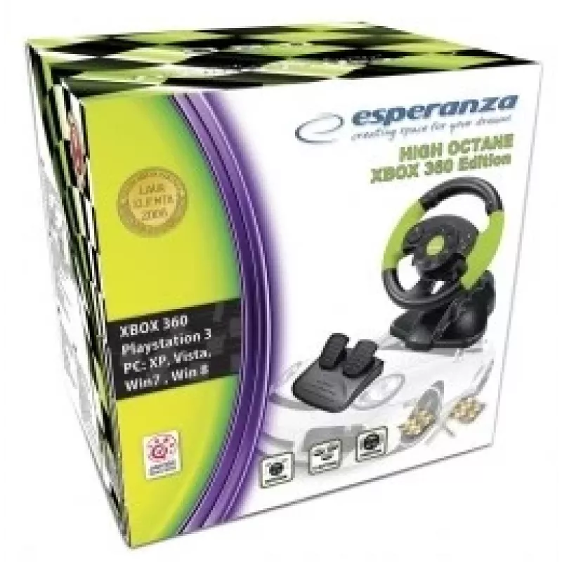 Juhtmega mängukontroller ESPERANZA EG104 PlayStation 3-le ja Xbox 360-le, must/roheline
