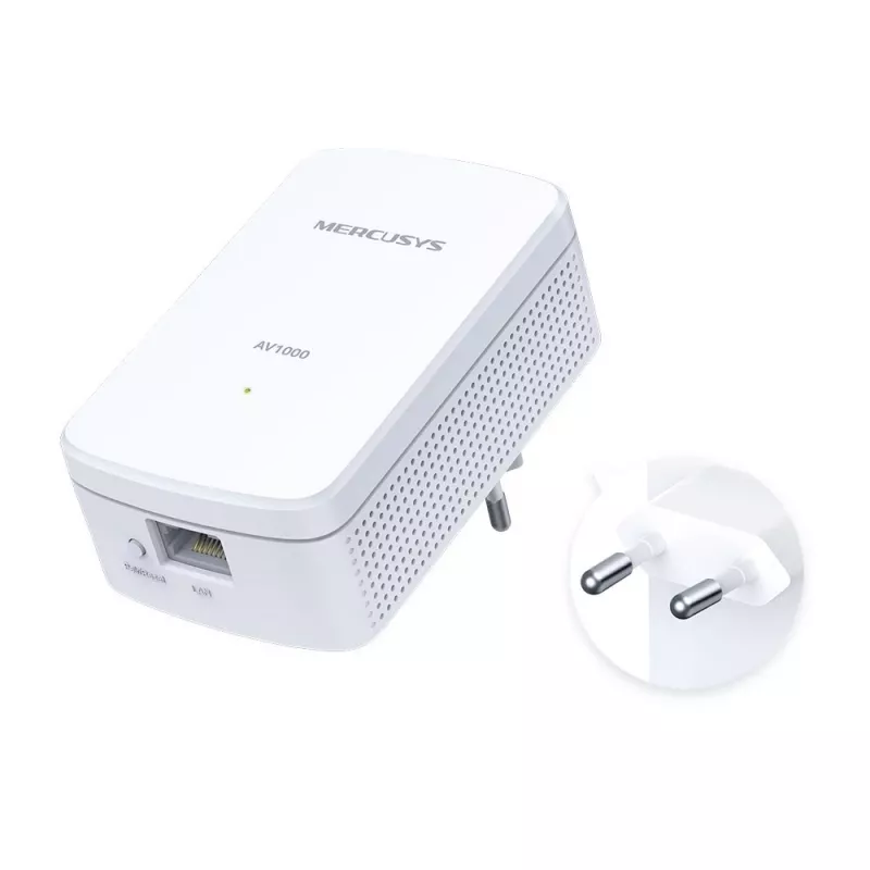 Mercusys | AV1000 Gigabit Powerline Starter Kit | MP500 KIT | 1000 Mbit/s | Ethernet LAN (RJ-45) pordid 1