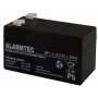 Suletud VRLA AGM aku Alarmtec EMU Electronic BP 1.2-12 — 12 V, 1,2 Ah, 43×59 mm, 570 g