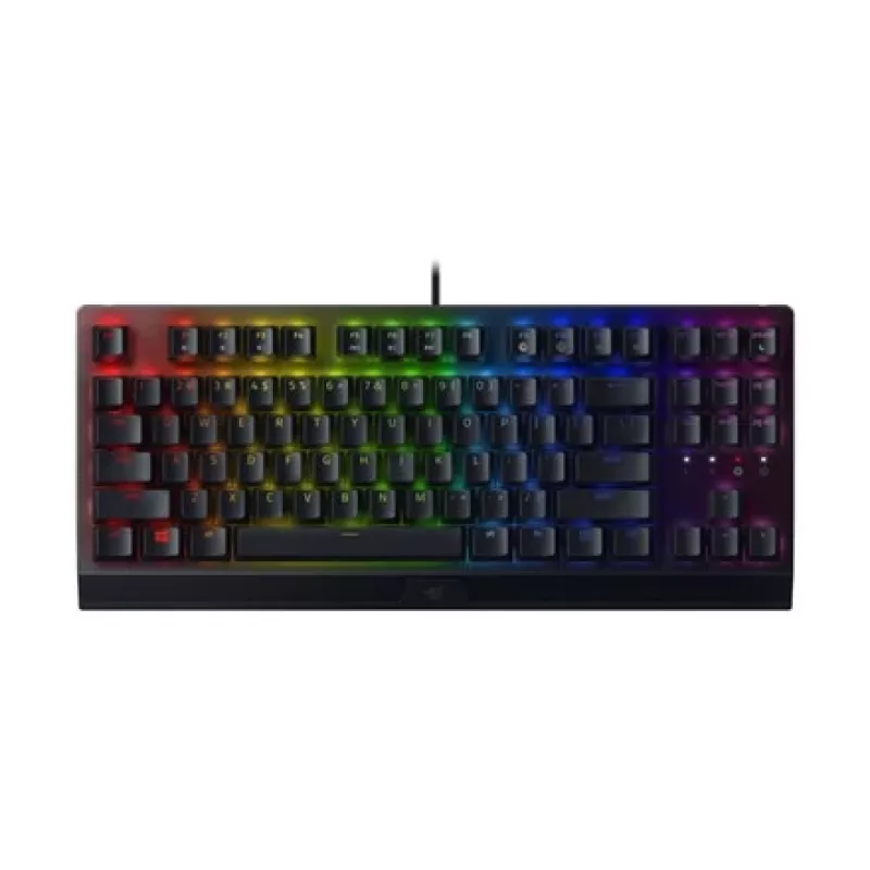 Mehaaniline mänguklaviatuur Razer MustWidow V3 Tenkeyless — USB, QWERTY US, Razer kollane lülitid, RGB-taustvalgustus, must
