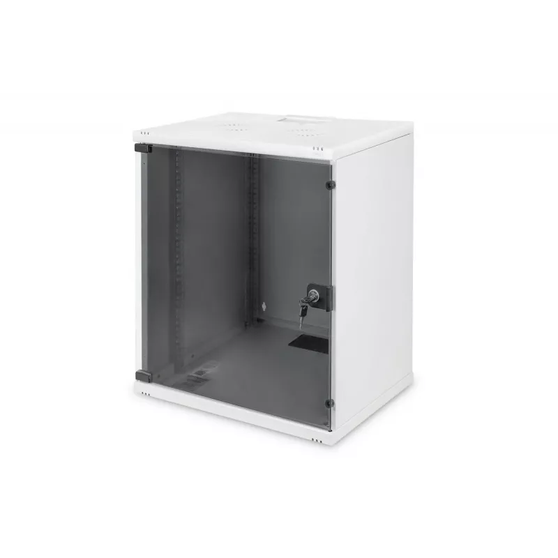 DIGITUS Compact Series DN-19 12-U-S-1 - Seinakapp - Helehall, RAL 7035 - 12U - 48,3 cm (19) (DN-19 12-U-S-1)