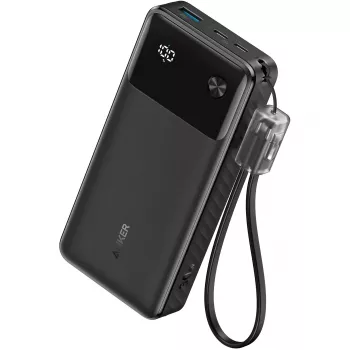 PowerBank USB-C kaabliga 20000 mAh 30W Must