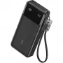 PowerBank USB-C kaabliga 20000 mAh 30W Must
