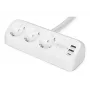 Pistikupesadega pikendusjuhe DIGITUS 3-ooline, 2×USB-A ja 1×USB-C, 3 vahelduvvoolu pistikupesa tüüp E/F, 1,5 m kaabel, valge