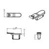 Pistikupesa turvakate DELOCK 64033, must, 5×12,5×3,5 mm, pakendis 10 tk