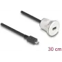 DeLOCK 88184 USB-kaabel USB 2.0 0,3 m USB B Must Hõbedane