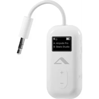 Bluetooth-heli saatja ALOGIC ABTTX1-WH 3,5 mm pistikuga, madal latentsus