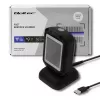 Fikseeritud 1D/2D vöötkoodiluger QOLTEC 50864, LED-andur, USB-juhtmega, must, 145×85×80 mm