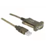 Jadakaabel DeLOCK 64073 USB Type-A DB-9 Läbipaistev 2m